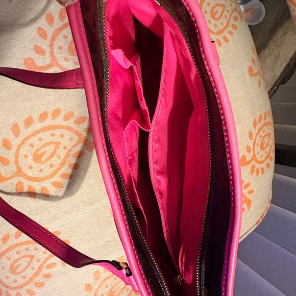 Coach Signature Brown and Pink Tote Bag - Picture 7 of 7